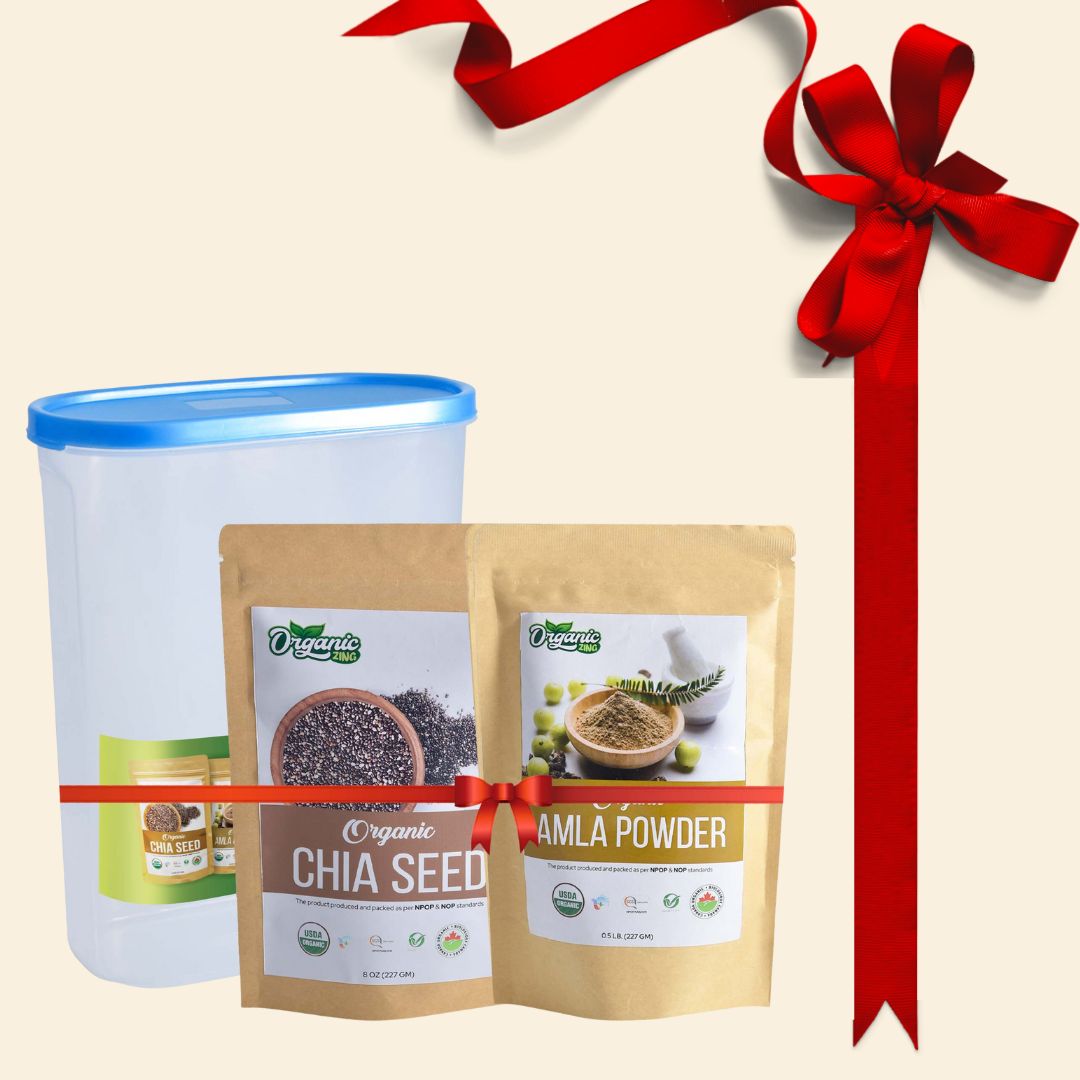 Organiczing Combo Kit Organiczing Combo Kit Organic Chia Seeds & Organic Amla Powder Gift Kit With Attractive Jar